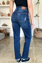 Load image into Gallery viewer, Judy Blue* Dark Rigid Magic Heavy Destroy Straight Jeans
