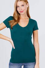 Load image into Gallery viewer, SI-150 FITTED SHORT SLEEVE V-NECK TOP: Taupe-416 / L
