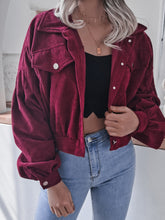 Load image into Gallery viewer, Cropped Corduroy Jacket (multiple colorways)
