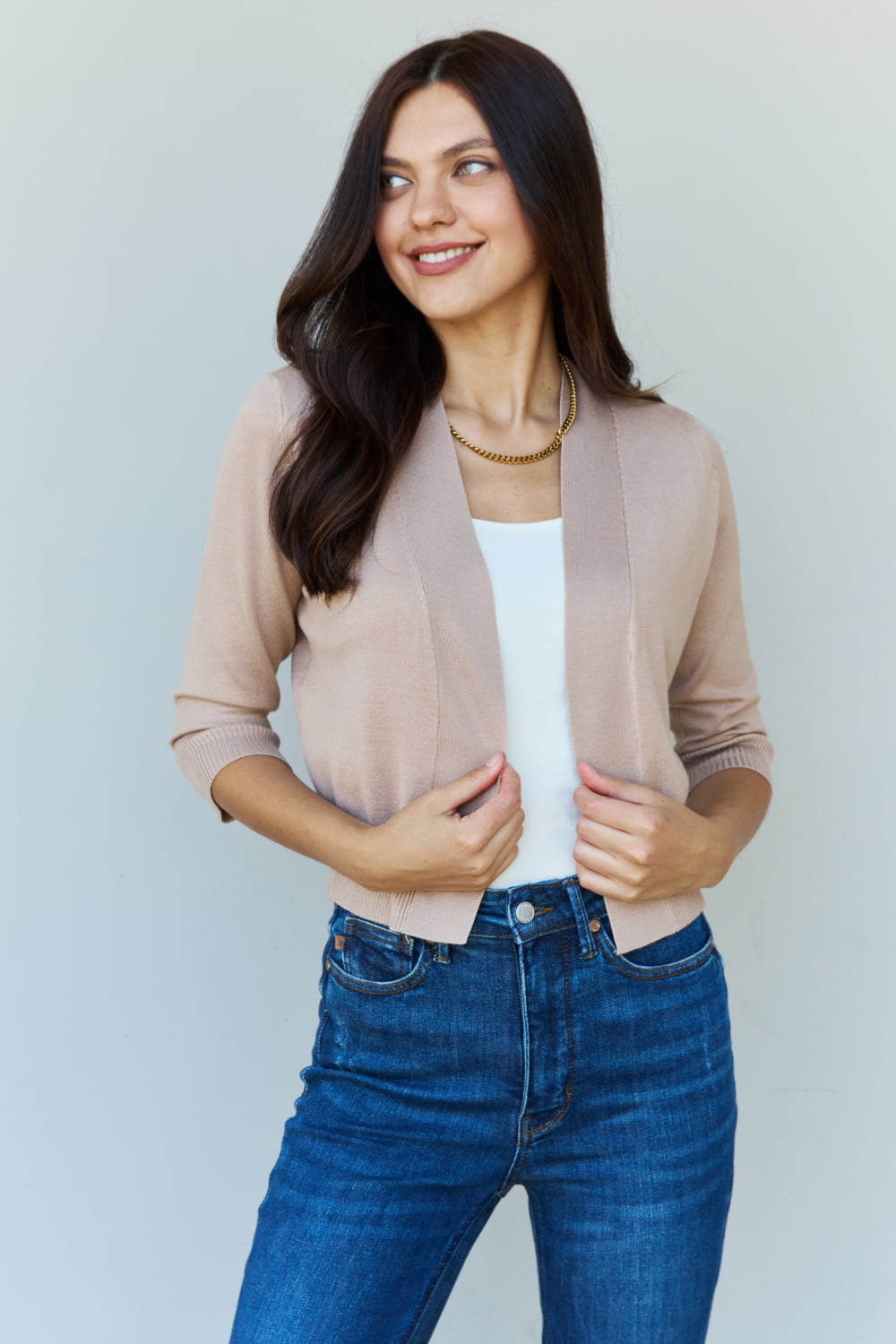 *STEAL* My Favorite Cropped Cardigan (Khaki)