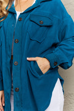 Load image into Gallery viewer, Cozy in the Cabin Shacket (Teal)
