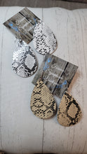 Load image into Gallery viewer, Snake Skin Teardrop Earrings
