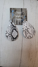 Load image into Gallery viewer, Snake Skin Teardrop Earrings
