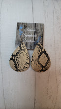 Load image into Gallery viewer, Snake Skin Teardrop Earrings
