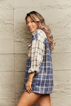 Load image into Gallery viewer, Plaid Dropped Shoulder Shirt Jacket
