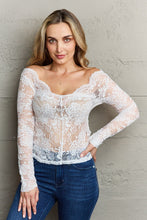 Load image into Gallery viewer, Be Kind Off The Shoulder Lace Top (ivory)
