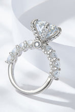 Load image into Gallery viewer, Say I Do 3-Carat Moissanite Platinum-Plated Side Stone Ring
