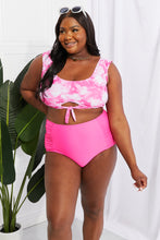 Load image into Gallery viewer, Sanibel Crop Swim Top and Ruched Bottoms Set (Pink)
