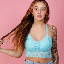Load image into Gallery viewer, Juliette Deluxe Lace Bralette - Sky Blue
