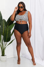Load image into Gallery viewer, Sanibel Crop Swim Top and Ruched Bottoms Set (Black)
