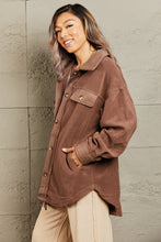 Load image into Gallery viewer, Cozy Girl Shacket (coffee)
