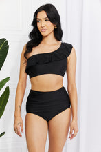 Load image into Gallery viewer, Seaside Romance Ruffle One-Shoulder Bikini
