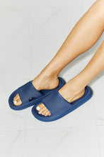 Load image into Gallery viewer, Arms Around Me Open Toe Slide in Navy
