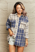 Load image into Gallery viewer, Plaid Dropped Shoulder Shirt Jacket
