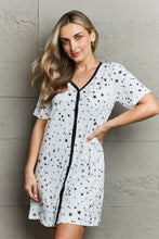 Load image into Gallery viewer, Quilted Quivers Button Down Sleepwear Dress
