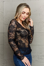 Load image into Gallery viewer, Be Kind Off The Shoulder Lace Top (black)
